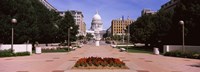 Footpath leading toward a government building, Wisconsin State Capitol, Madison, Wisconsin, USA Fine Art Print