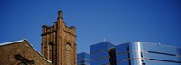 High section view of buildings in a city, Presbyterian Church, Midtown plaza, Atlanta, Fulton County, Georgia, USA Fine Art Print