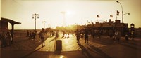 Tourists walking on a boardwalk, Coney Island Boardwalk, Coney Island, Brooklyn, New York City, New York State, USA by Panoramic Images - 27" x 9" - $28.99