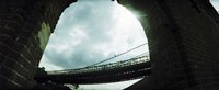 Low angle view of a bridge, Brooklyn Bridge, Brooklyn, New York City, New York State, USA Fine Art Print