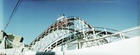 Low angle view of a rollercoaster, Coney Island Cyclone, Coney Island, Brooklyn, New York City, New York State, USA Fine Art Print