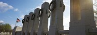 Colonnade in a war memorial, National World War II Memorial, Washington DC, USA Fine Art Print