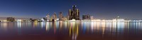 Detroit River at Dusk, Detroit, Michigan Fine Art Print