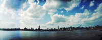 Manhattan skyline viewed from East River Park, East River, Williamsburg, Brooklyn, New York City, New York State, USA Fine Art Print