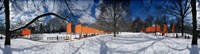 360 degree view of gates in an urban park, The Gates, Central Park, Manhattan, New York City, New York State, USA Fine Art Print