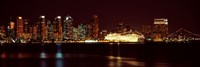 San Diego Skyline at Night Fine Art Print