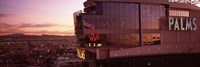 Hotel lit up at dusk, Palms Casino Resort, Las Vegas, Nevada, USA Fine Art Print