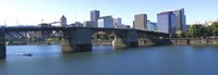 Bridge across a river, Burnside Bridge, Willamette River, Portland, Multnomah County, Oregon, USA 2010 Fine Art Print