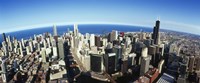 Aerial view of Chicago with the lake in the background, Cook County, Illinois, USA 2010 Fine Art Print