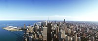 View of Chicago from the air, Cook County, Illinois, USA 2010 Fine Art Print