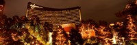 Hotel lit up at night, Wynn Las Vegas, The Strip, Las Vegas, Nevada, USA Fine Art Print