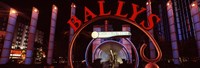 Neon sign of a hotel, Bally's Las Vegas, Monorail Station, The Strip, Las Vegas, Nevada, USA Fine Art Print