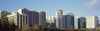 Skyscrapers in a city, Lake Eola, Orlando, Orange County, Florida, USA Fine Art Print