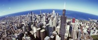 Sears Tower, Aerial View, Lake Michigan, Chicago, Illinois, USA Fine Art Print