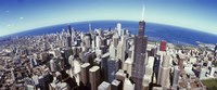 Sears Tower, Aerial View, Lake Michigan, Chicago, Illinois, USA by Panoramic Images - 27" x 11"