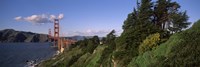 Suspension bridge across the bay, Golden Gate Bridge, San Francisco Bay, San Francisco, California, USA Fine Art Print