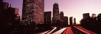 Highway through Skyscrapers in Los Angeles, California Fine Art Print