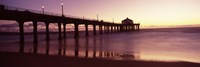 Manhattan Beach Pier, California by Panoramic Images - 27" x 9"
