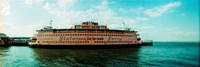 Ferry in a river, Staten Island Ferry, Staten Island, New York City, New York State, USA Fine Art Print