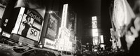 Black and white view of Times Square, Manhattan Fine Art Print