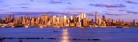 Skyscrapers in a city, Manhattan, New York City, New York State, USA Fine Art Print