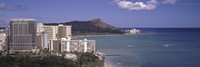 Buildings at the waterfront, Honolulu, Oahu, Honolulu County, Hawaii Fine Art Print