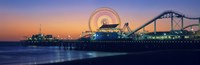 Ferris wheel on the pier, Santa Monica Pier, Santa Monica, Los Angeles County, California, USA Fine Art Print