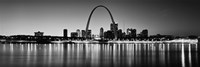 Black and white view of St. Louis, Missouri Fine Art Print