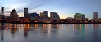 Buildings at the waterfront, Portland, Multnomah County, Oregon, USA Fine Art Print