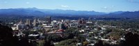 Aerial view of a city, Asheville, Buncombe County, North Carolina, USA 2011 Fine Art Print