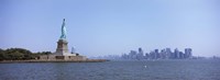 Statue Of Liberty with Manhattan skyline in the background, Liberty Island, New York City, New York State, USA 2011 Fine Art Print