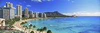 Diamond Head, Waikiki Beach, Oahu, Honolulu, Hawaii by Panoramic Images - 27" x 9"