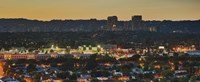 Century City at dusk, Culver City, Los Angeles County, California Fine Art Print