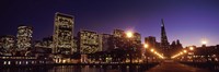 Waterfront Buildings at Dusk, San Francisco, California Fine Art Print
