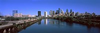 Buildings at the waterfront, Philadelphia, Schuylkill River, Pennsylvania, USA Fine Art Print