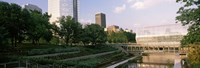 Devon Tower and Crystal Bridge Tropical Conservatory, Oklahoma City, Oklahoma, USA Fine Art Print