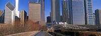 Millennium Park with buildings in the background, Chicago, Cook County, Illinois, USA Fine Art Print