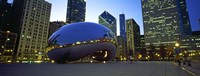 Buildings in a city, Cloud Gate, Millennium Park, Chicago, Cook County, Illinois, USA Fine Art Print