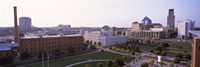 High angle view of buildings in a city, Durham, Durham County, North Carolina, USA Fine Art Print
