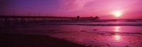 San Diego Pier at dusk, San Diego, California by Panoramic Images - 27" x 9"