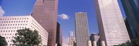 Low angle view of Downtown skylines, Houston, Texas, USA Fine Art Print