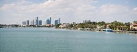 Buildings at the waterfront, Miami, Florida, USA (daytime) Fine Art Print