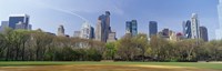 Trees in a park, Central Park South, Central Park, Manhattan, New York City, New York State, USA Fine Art Print