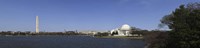 Cherry blossom buds at Tidal Basin, Jefferson Memorial, Washington Monument, National Mall, Washington DC, USA Fine Art Print