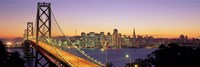 San Francisco Bay Bridge At Dusk, California Fine Art Print