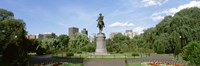 Statue in a garden, Boston Public Gardens, Boston, Massachusetts, USA Fine Art Print