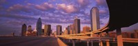Dallas Skyscrapers ( Purple Sky) Fine Art Print