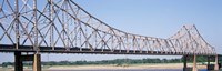 USA, Missouri, St. Louis, Martin Luther King Jr Memorial Bridge over Mississippi River Fine Art Print