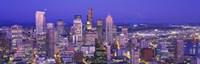 USA, Washington, Seattle, cityscape at dusk Fine Art Print