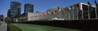 Government building in a city, United Nations Building, Central Park, Manhattan, New York City, New York State, USA Fine Art Print